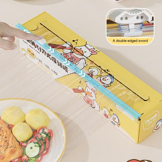 Диспенсер для пищевой пленки Saran Wrap со встроенным резаком, магнитное крепление на холодильник, кухонный резак для пищевой пленки, легкая резка без разрывов, органайзер для пищевой пленки