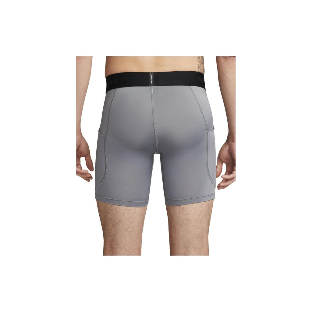 Nike Мужские спортивные шорты Pro с логотипом, удобные, облегающие, дышащие, серые FB7958-084