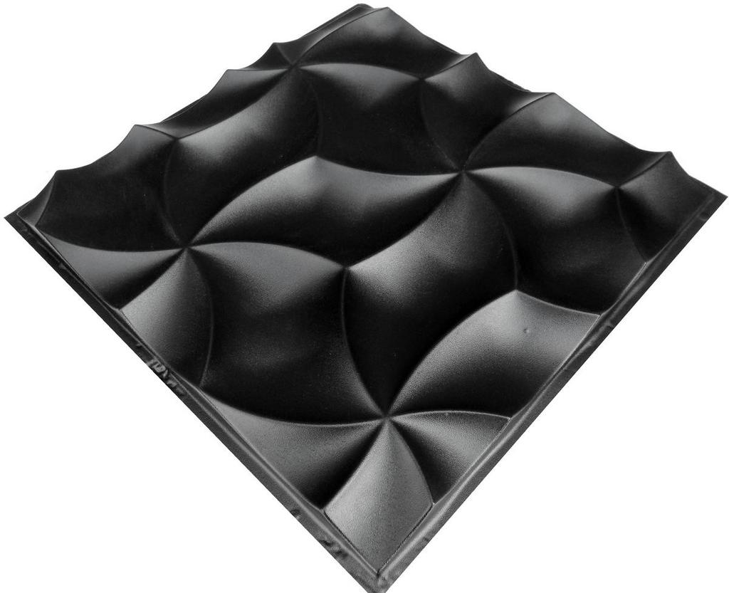 3D Wall Panel Mold for Gypsum, Plaster or Concrete Tile for Decorative Wall Panels 'Petals'