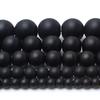 Натуральные чёрные каменные бусины для изготовления ювелирных изделий. 4/6/8/10/12 мм