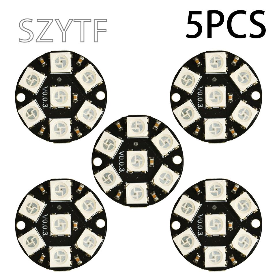 1-100 ШТ. 7-битное RGB LED Кольцо WS2812B – 5050 Полноцветный Пиксельный Круг для Arduino NeoPixel