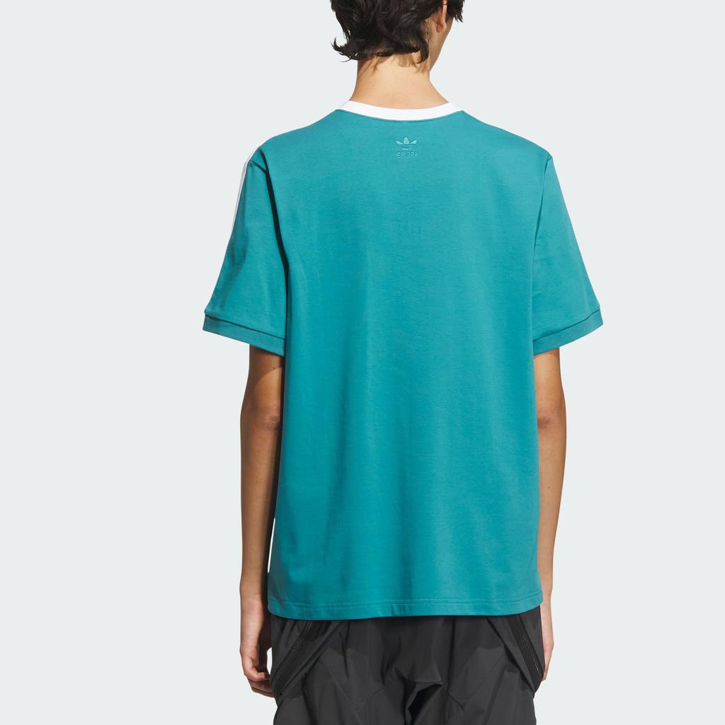 adidas Мужская спортивная футболка в полоску с логотипом Originals, топы, арктический синий IW6311
