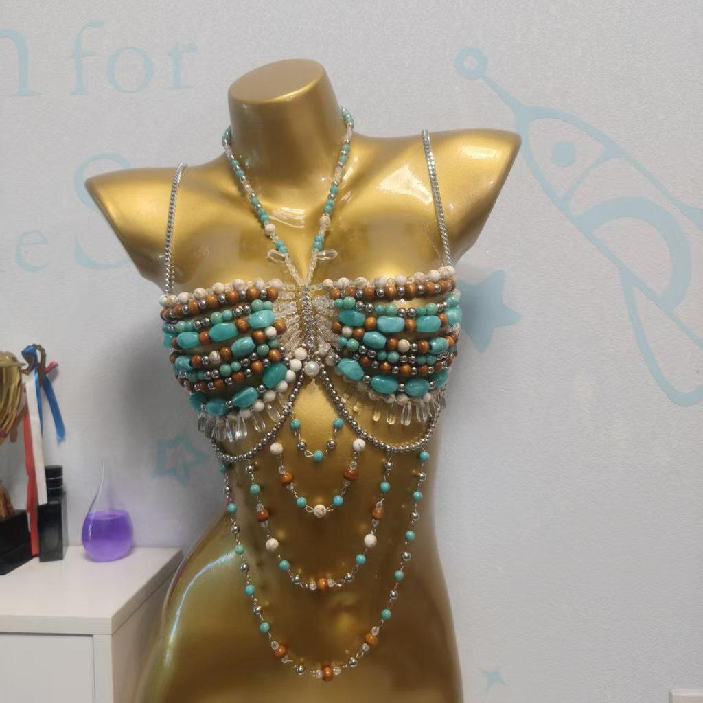 Европейский стиль, многослойная цепочка на тело с бусинами, женский аксессуар-украшение MZ616