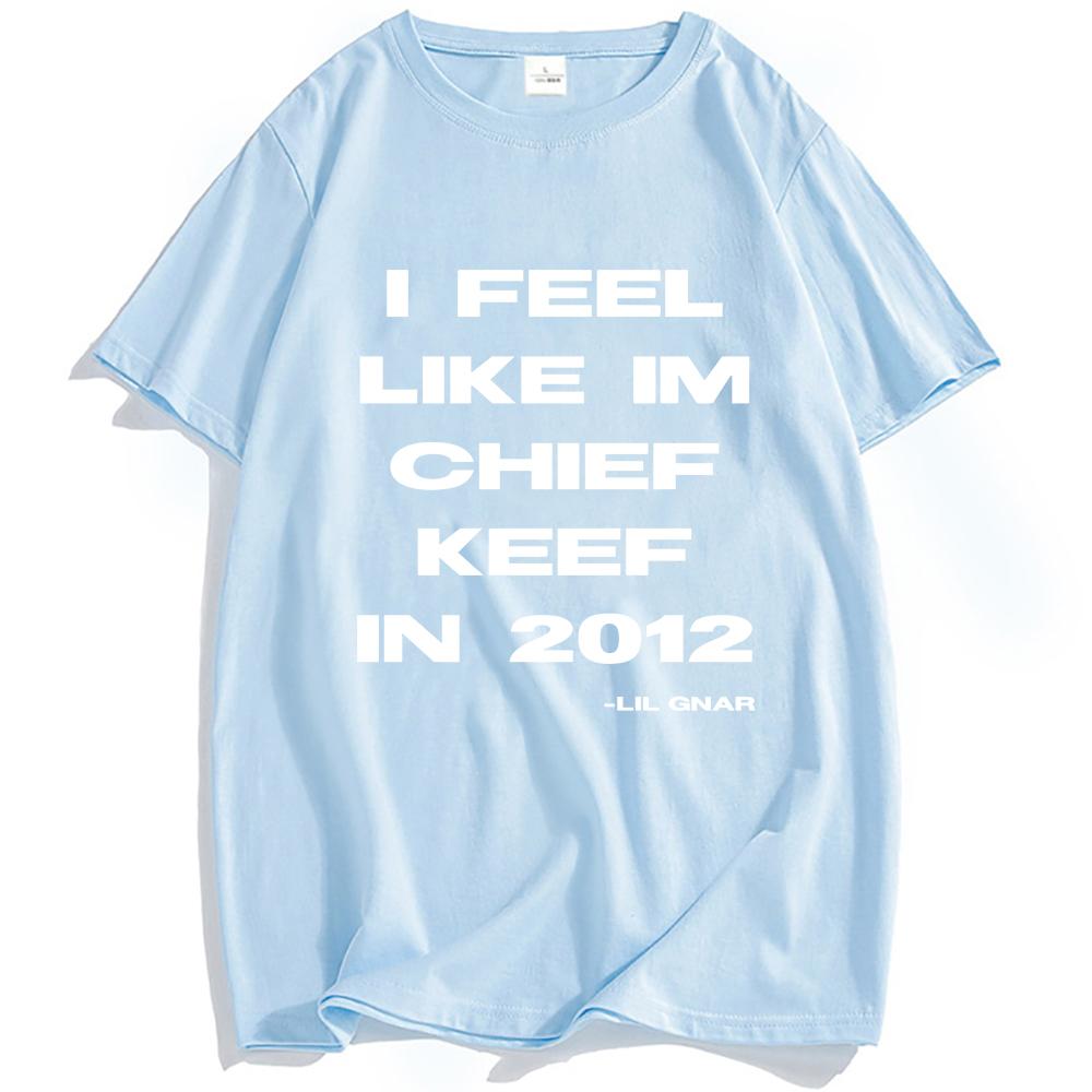 Мне нравится футболка CK 2012 Chief Keef Модная футболка Унисекс Уличная одежда Хлопковые футболки с коротким рукавом Повседневная рубашка