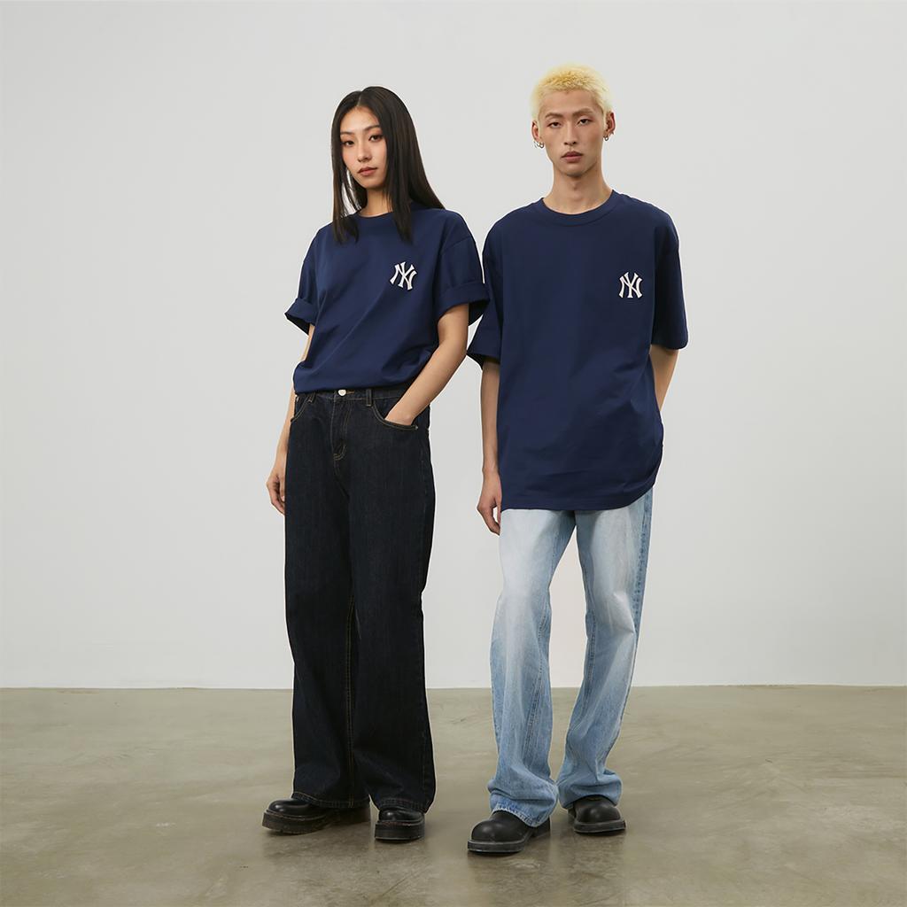 MLB MONOGRAM Футболка унисекс SS24 Темно-синяя 3ATSM0643-50NYS