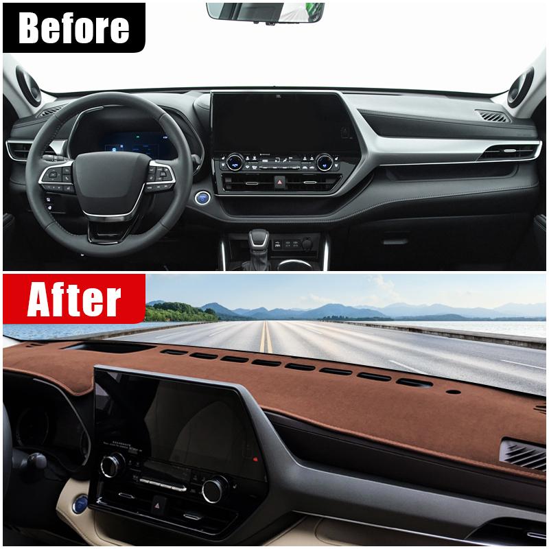 Для Toyota Highlander XU70 Kluger 2024 Накладка на панель приборов автомобиля Коврик на панель Солнцезащитный Нескользящая подкладка Аксессуары