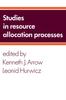 The Studies In Resource Allocation Processes Book
