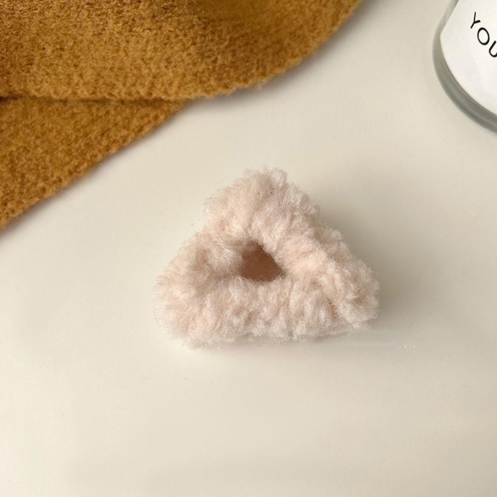 Hollow Plush Cat Ear Hair Clip Lambhair Mini Cat Ear Hairgrip Sweet Small Bear Ear Hair Claw Daily