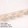 5M/25M 30mm Ball Pom pom Trim 48mm Width Fringe Ribbon Sewing Decoration Pompom Tassel for Pillow Curtain Tablecloth DIY Craft