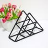 Convenient Stable Base Wide Application Round Edges Minimalistic Triangular Metal Napkin Holder Restaurant Accessories Triangle