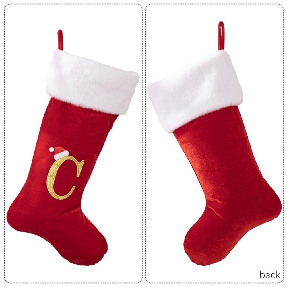 Velvet Christmas Sock Gift Bag Christmas Decoration Pendant Home Room Decor