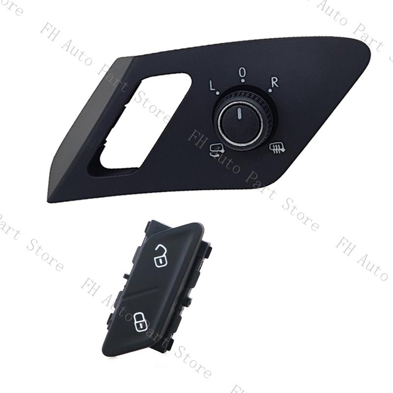 LHD For VW Golf 7 7.5 GTI GTD Rline E-Golf MK7 MK7.5 2013- Mirror Folding Switch Knob Central Control Door Look Switch