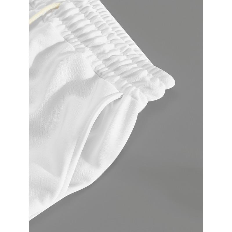 Men's SweatpantsNew Men's Buttoned Webbing Casual Pants Funky Straight Pants Outdoor Trousers