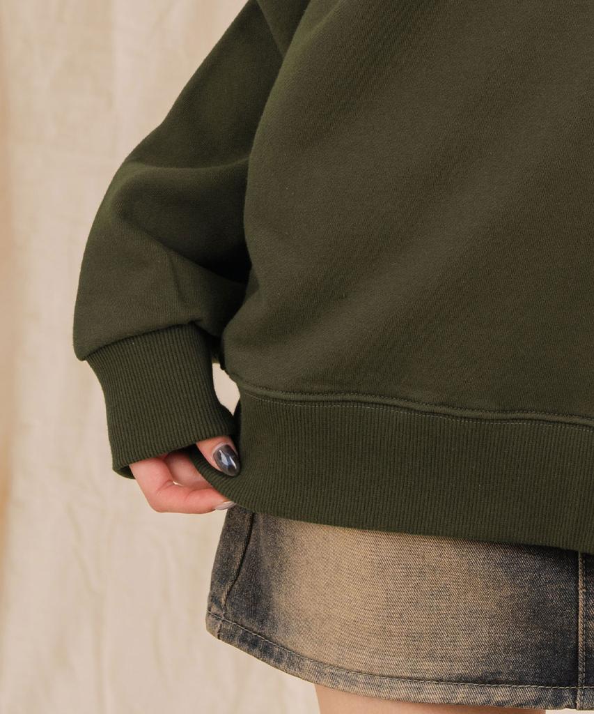 Худи Ellamo Terry Basic Plain Oversized [Хаки]