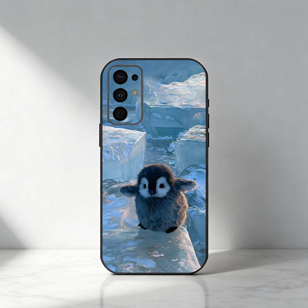 Penguin Phone Case For Samsung S25,S24,S21,S22,S23,S30,Ultra,S20,Plus,Fe,Note,5G Black Cover