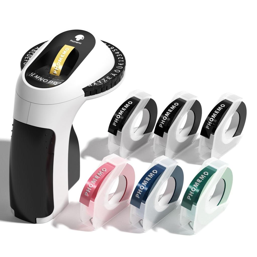 Embossing Label Maker Phomemo E975 Embossing Label Tapes for Home Office DIY and Crafting Label Printer