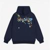 Unisex Oversized Hoodie With Floral Embroidery Retro Streetwear Cotton Blend Sweatshirt