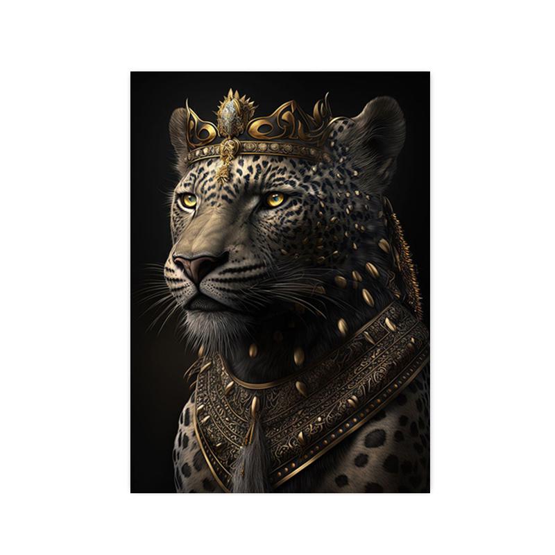 Черное золото животные король горилла лев постеры принты кролик слон холст картины настенное искусство картина для гостиной домашний декор