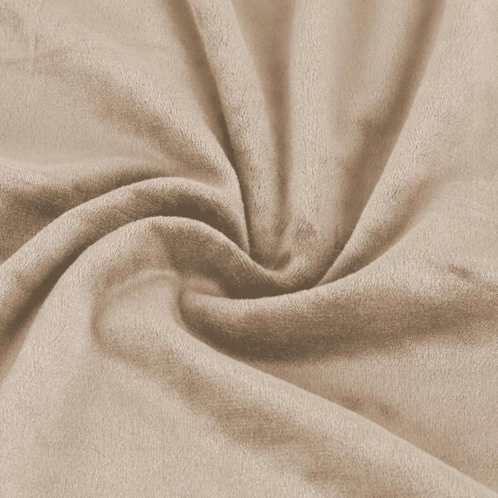 Finka Armchair Cover Beige Cappuccino Elastic Velvet [21Fd]