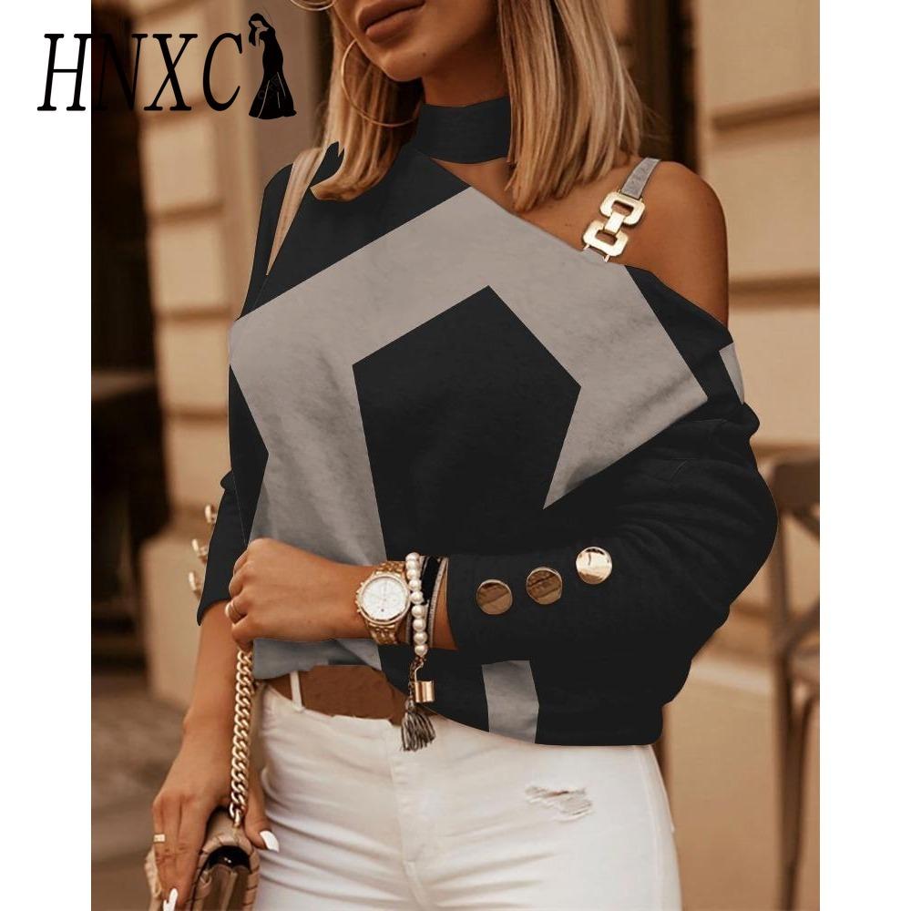 HNXC Женская мода повседневные блузки и рубашки с длинным рукавом осень-зима