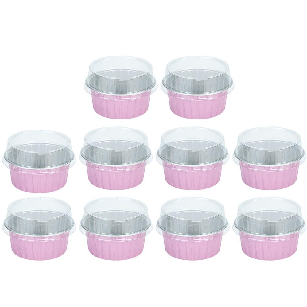 10 шт. Маленькая форма для выпечки пудинга, пирога, многоразовый поднос, чашки из фольги, новая коробка из фольги