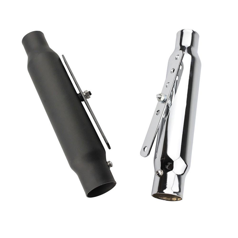 Motorcycle Slip-On Exhaust Pipe Muffler Silencer Straight-Through Iron Retro Exhaust Muffer Pipe With Center Back Pressure Exhaust System Motorbike