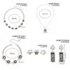 Salircon 5Pcs/Set Goth Exquisite Black Crystal Heart Pendant Necklace Rings Earrings Bangles Women 2026 New Trendy Charm Jewelry