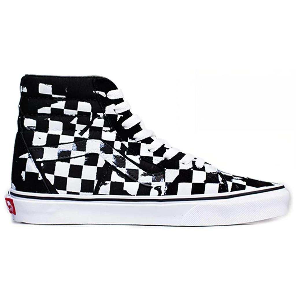 Vans Sk8-Hi 'Overprint Checkboard' (Unisex) Black / White Skate Shoes VN0A38GEUPS