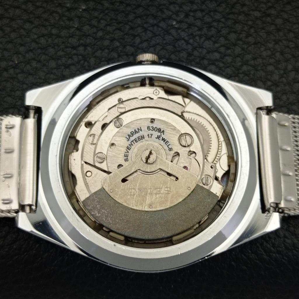 ВОССТАНОВЛЕННЫЕ ВИНТАЖНЫЕ SEIKO 5 АВТОМАТИЧЕСКИЕ 6309A ЯПОНИЯ МУЖСКИЕ ЧАСЫ С КРАСНЫМ ЦИФЕРБЛАТОМ a434688-2