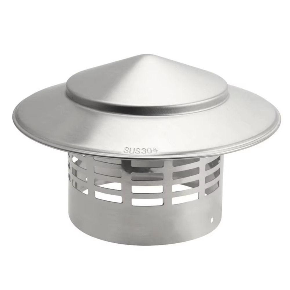 Stainles Steel Smoke Exhaust Pipe Rain Cap 75-200mm Stove Pipe Cover  Ventilation Ducts
