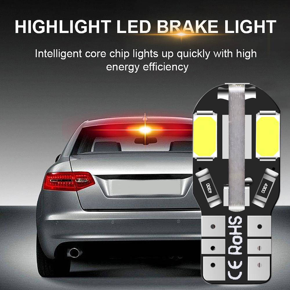 10/20 шт. 5730 8Smd W5W T10 светодиодные лампы для внутреннего освещения автомобиля, автоматический стоп-сигнал, указатель поворота для VW Golf Polo Passat Scirocco Tiguan 6000K, белый