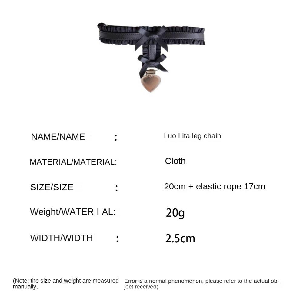 Цинковый Сплав Lolita Кольца на Ноги Эластичная Лента Кружево Эластичная Цепочка на Бедро Модные Петли на Ноги с Бантом Лето