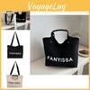 Minimalist Tote Everyday Bag For Women In Black And White With Stylish Letter Design