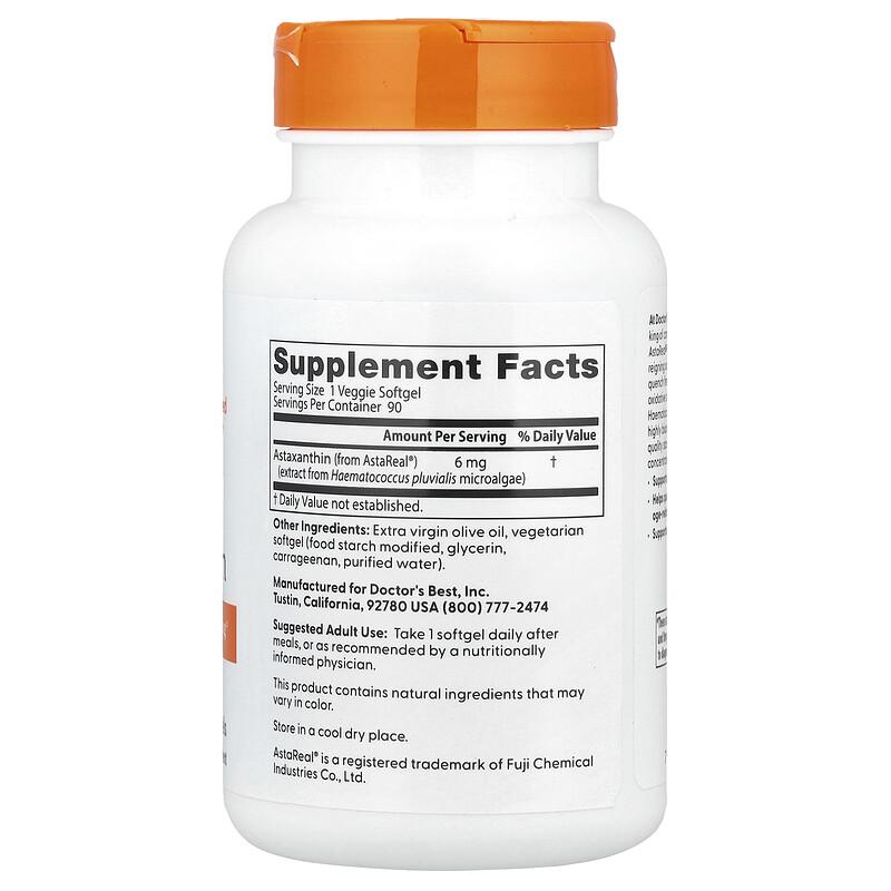 Astaxanthin, 6 mg, 90 Veggie Softgels