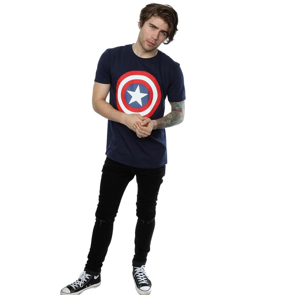 Marvel Mens Captain America Shield T-Shirt