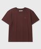 KIIMUIR [Crop] Contrast Roll-Up Crop Short Sleeve T-Shirt_Burgundy