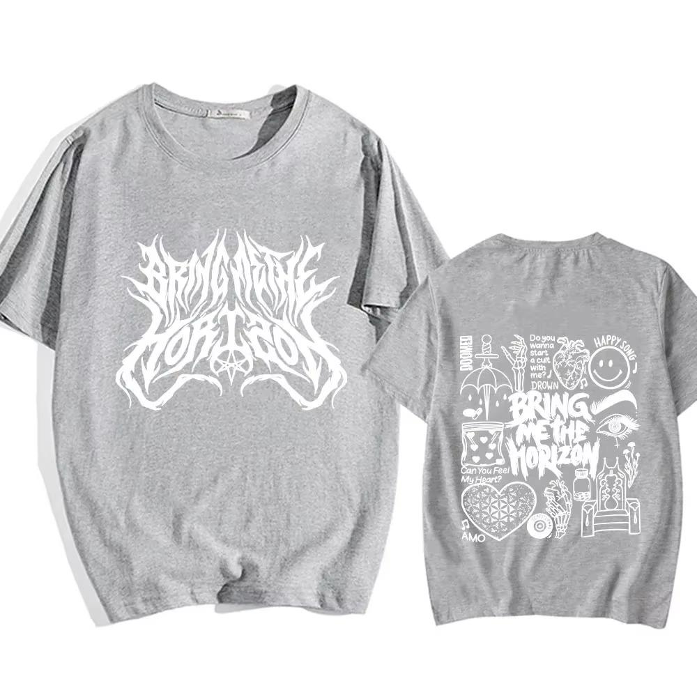 BMTH BringMe TheHorizon T-shirt for Summer Comic Cotton Tee-shirt Graphic Printing Round Neck Tshirt Ropa Mujer Casual Clothes