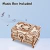 Hallisun 3D Wooden Puzzle, 7-in-1 Storage Box, Music Box, 142 Pieces, DIY Mechanical Wooden Model Kit, Jewelry Keepsake Storage Box, Adults 14+,
