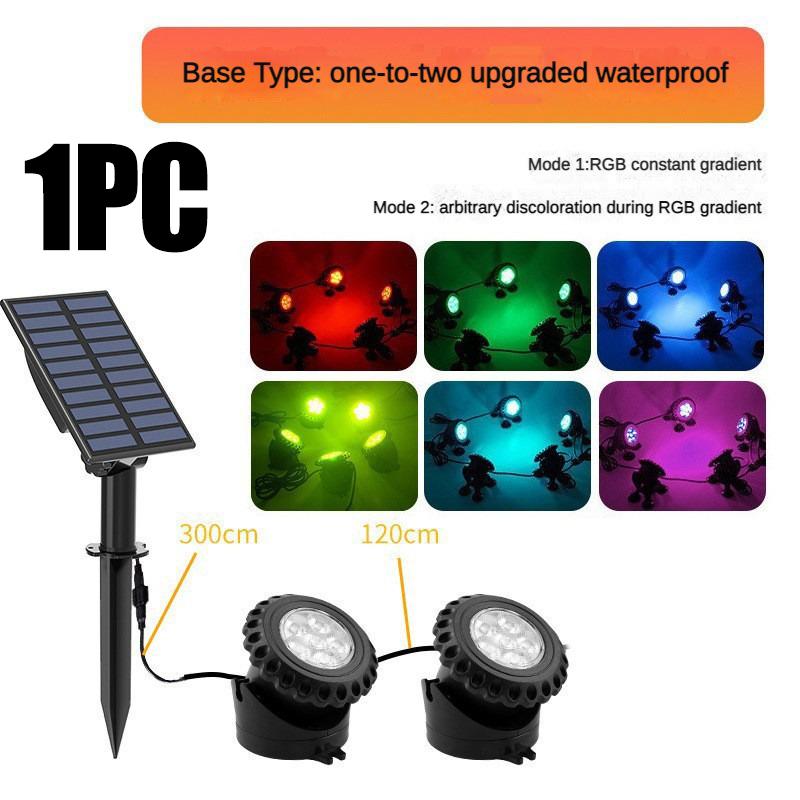 Подводные светильники на солнечных батареях, водонепроницаемые, для сада, бассейна, двора, ландшафта, пруда, аквариума, декора аквариума, солнечные лампы