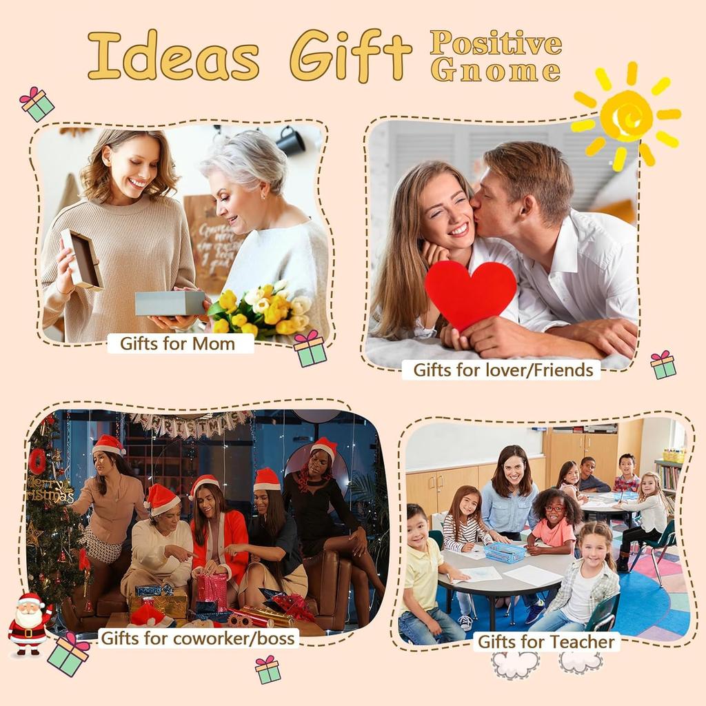 Вязаный крючком вдохновляющий позитивный гном с карточкой с ободрением, украшение для дома, комнаты, ручной работы, вязаный гном, настольное украшение