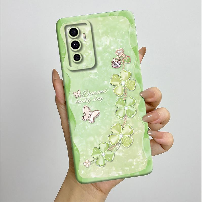Чехол для Vivo V23e Жидкий силикон Эстетичный Роскошный Защита камеры Ударопрочный Мягкая задняя крышка Для телефона Vivo V 23e 4G 5G