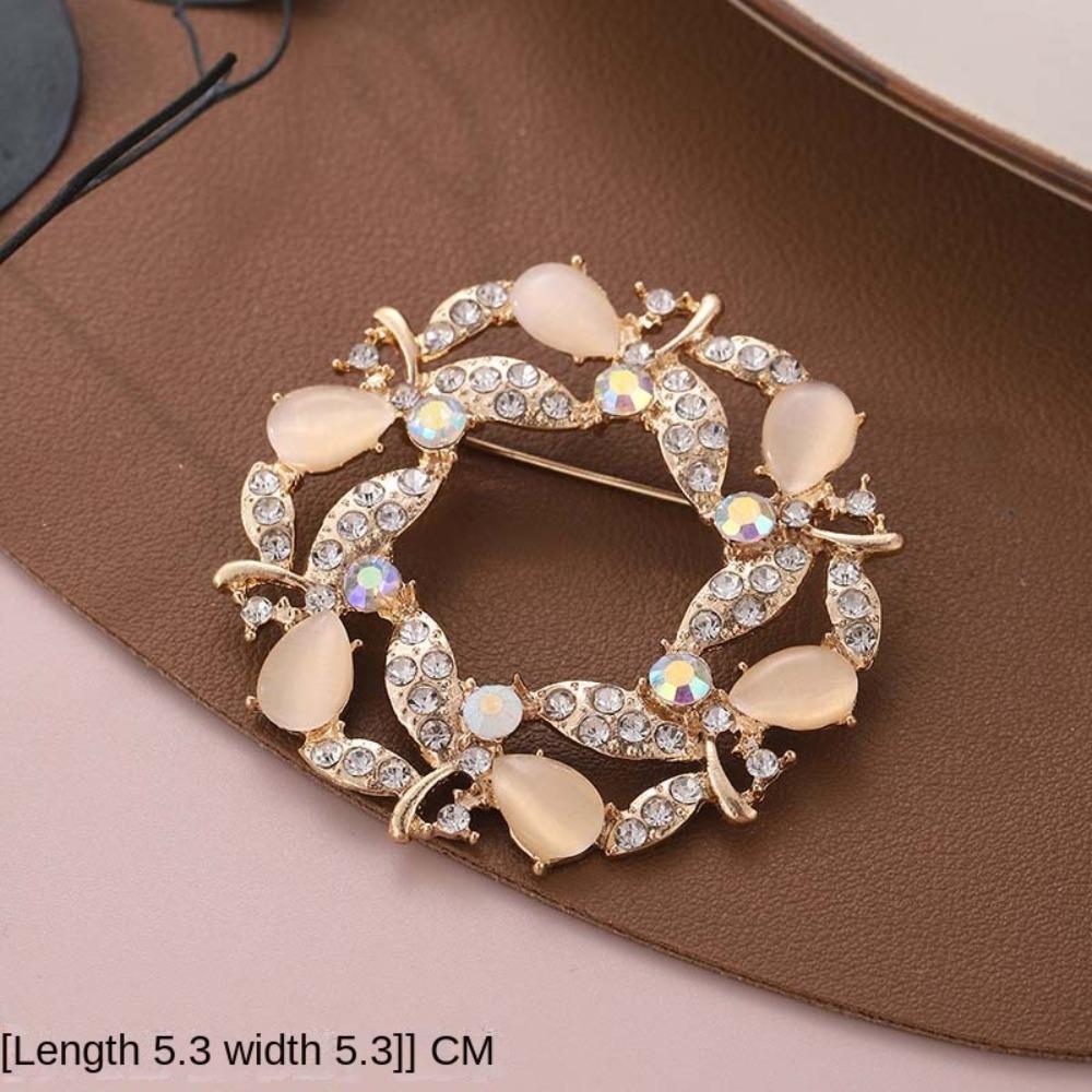 Anti-glare Alloy Pin Butterfly Rhinestone Brooch High-end Flower Brooch Women