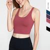 Sports Underwear Breathable Summer Cross Yoga Vest Thin Shoulder Strap Crop Top Solid Color Running Sportswear Women