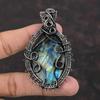 Labradorite Gemstone Pendant Copper Wire Wrapped Pendant Handmade Pendant Labradorite Pendant Jewelry Copper Jewelry For Gift Healing Stone