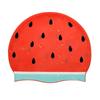 OEM Custom Adult Logo Printed Durable Silicone Swim Cap for Normal Marble Swimming Hat