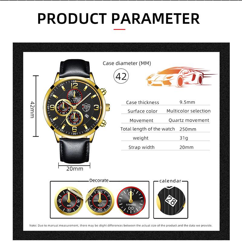Men's Watch Belt Men's Calendar Watch Casual Watch Fashion Watch Student Quartz Watch