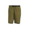 Solid Color Simple Sports Straight Shorts Men Bottoms Dark-Olive-Green HE9935