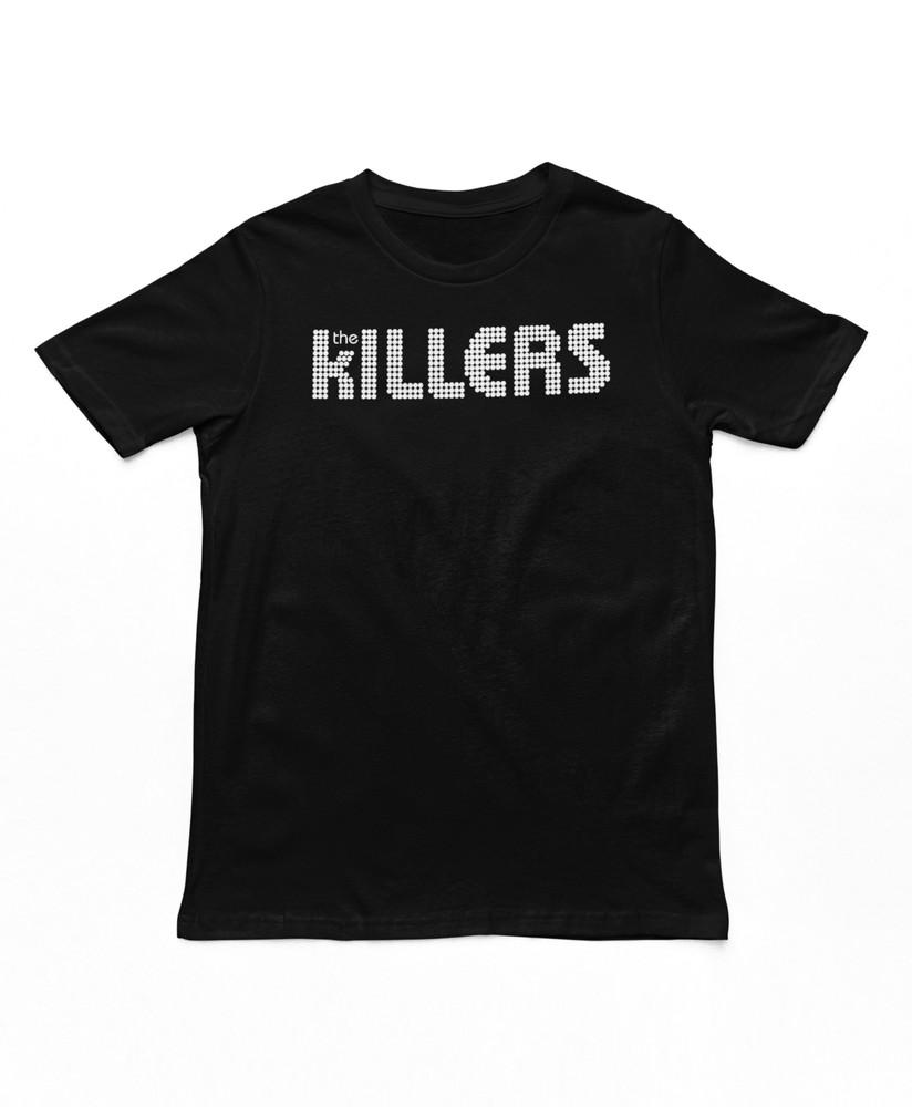 Мужская футболка The Killers Классический Логотип Музыка Классика Концерт Рок-группа Футболка Черная Унисекс