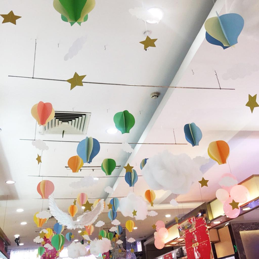 3D Подвесной бумажный кулон в виде воздушного шара для вечеринки, собрания, дня рождения, настенное/потолочное подвесное украшение для формального мероприятия