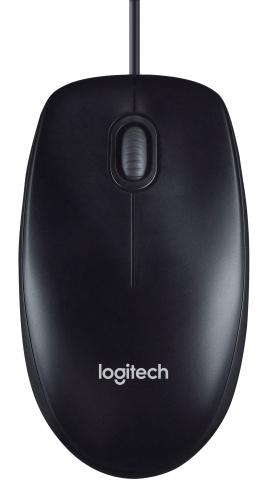 Logitech M90 Wired Mouse, USB Type-A, Optical, 1000 DPI, Black
